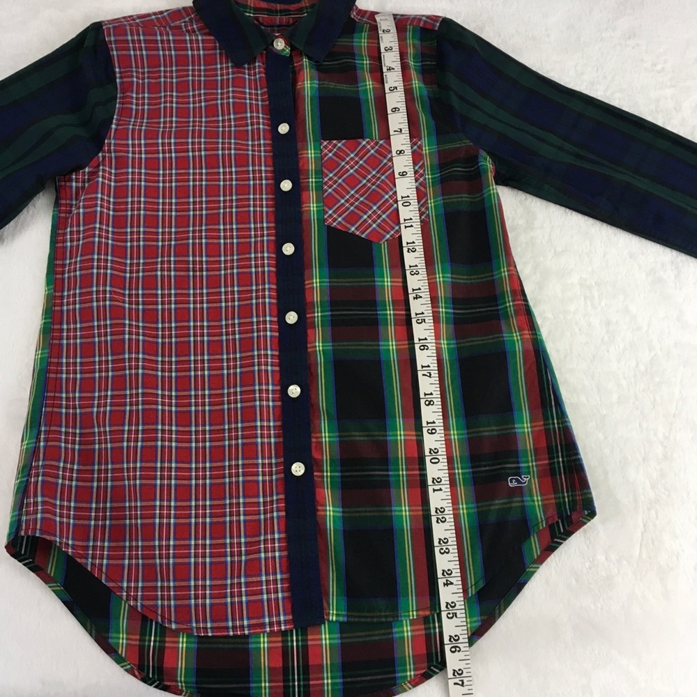 Vineyard Vines Relaxed Plaid Shirt Christmas - Picture 6 of 8